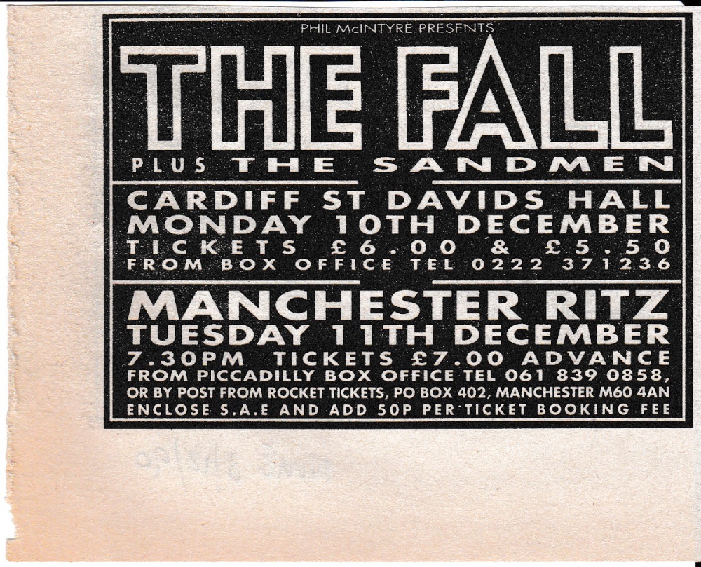 Image result for The Fall The Ritz Manchester 1990